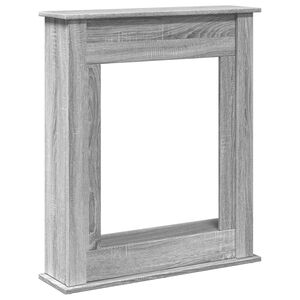 vidaXL Fireplace Surround Grey Sonoma 75x20x87.5 cm Engineered Wood