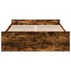 vidaXL Bed Frame with Drawers without Mattress Smoked Oak 140x190 cm