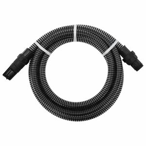 vidaXL Suction Hose with PVC Connectors Black 1" 4 m PVC