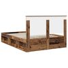 vidaXL Bed Frame with Headboard Old Wood 140 x 200 cm Solid Pine Wood