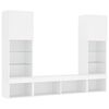 vidaXL 5 Piece TV Wall Units with LED White Engineered Wood
