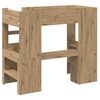 vidaXL Loft Bed Frame with Desk with Storage Artisan Oak 90 x 190 cm
