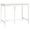 vidaXL Bar Table White 140x80x110 cm Solid Wood Pine