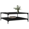 vidaXL Coffee Table Black oak 100 x 100 x 40 cm Engineered Wood