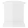 vidaXL Wall Shelf 2 pcs High Gloss White 90x18x20 cm Engineered Wood