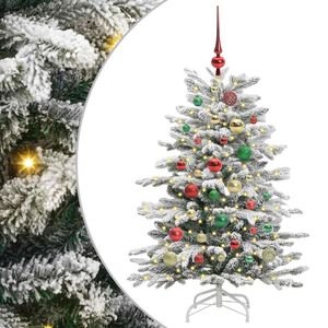 vidaXL Artificial Hinged Christmas Tree White 120 cm PE and PVC