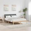 vidaXL Bed frame Brown and dark grey 135 x 190 cm Solid pine wood