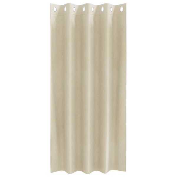 vidaXL Blackout Curtains 2 pcs Cream 140 x 175 cm Velvet