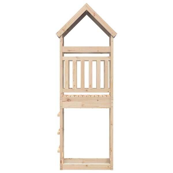 vidaXL Play Tower Brown 52.5 x 85 x 265 cm Solid Pine Wood