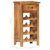 vidaXL Wine Cabinet 40x30x80 cm Solid Acacia Wood