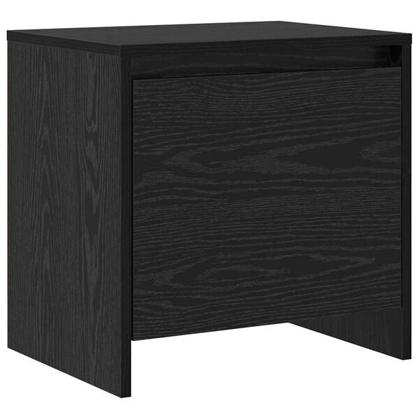 vidaXL Bedside Cabinet Black Oak 45 x 34 x 44.5 cm Engineered Wood