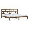 3101241 vidaXL Bed Frame without Mattress Honey Brown Solid Wood Pine 200x200 cm (810040+814217)