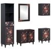 vidaXL Bathroom Cabinet Set with Drawer 5 pcs Solid Mango Wood