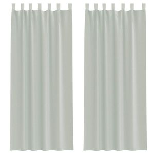 vidaXL Voile Curtains with Loops 2 pcs Light Grey 140x260 cm