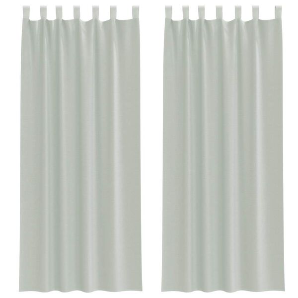 vidaXL Voile Curtains with Loops 2 pcs Light Grey 140x260 cm