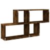 vidaXL Wall Shelf Smoked Oak 100x20x53 cm Engineered Wood