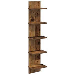 vidaXL Wall Shelf Old Wood 22 x 15 x 100 cm Engineered Wood