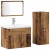 vidaXL Bathroom Furniture Set Wall-mounted 4 pcs Brown Engineered Wood