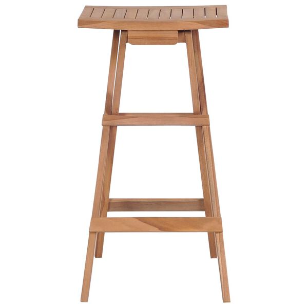vidaXL Folding Bar Stools 4 pcs Solid Teak Wood
