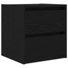 vidaXL Wall-mounted Bedside Cabinet Black Oak 38x34x40 cm