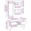 vidaXL Hallway Furniture Set with Shelf 4 pcs Old Wood Engineered Wood