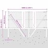 vidaXL Fence Post Grey 100 x 0.6 m (36 mm mesh) Steel and PVC