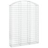 vidaXL Arched Gabion Basket 150x30x200/220 cm Galvanised Iron