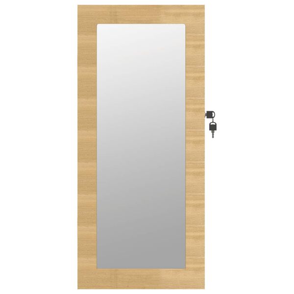 vidaXL Mirror Jewellery Cabinet Wall Mounted 30x8.5x67 cm