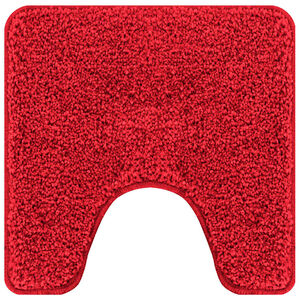 vidaXL Anti-slip Bath Mat with Toilet Cut Red 50 x 50 cm PP