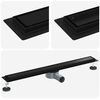 vidaXL Shower Drain 2-in-1 with 360&deg; Siphon Black 80 cm