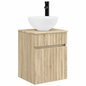 vidaXL Wall-mounted Sink Vanity Sonoma Oak 39 x 41 x 64.5 cm