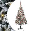vidaXL Artificial Christmas Tree with 300 LEDs with Stand White 180 cm