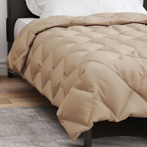 vidaXL Winter Duvet Taupe 220 x 135 cm Microfiber