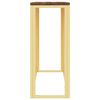 vidaXL Console Table Gold Stainless Steel and Solid Wood Reclaimed