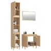 vidaXL 3 Piece Bathroom Furniture Set Sonoma Oak Engineered Wood