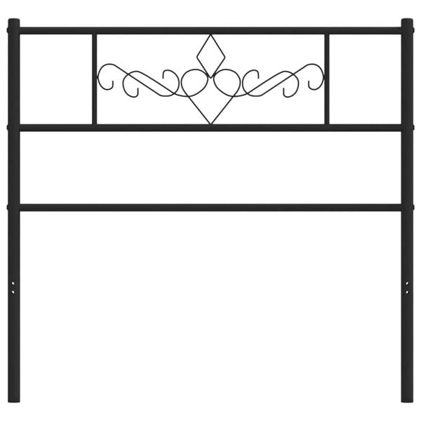 vidaXL Metal Replace Headboard Black 90 cm