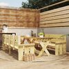 vidaXL 3 Piece Garden Dining Set Impregnated Pinewood