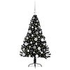 vidaXL Artificial Pre-lit Christmas Tree Black 120 cm PVC
