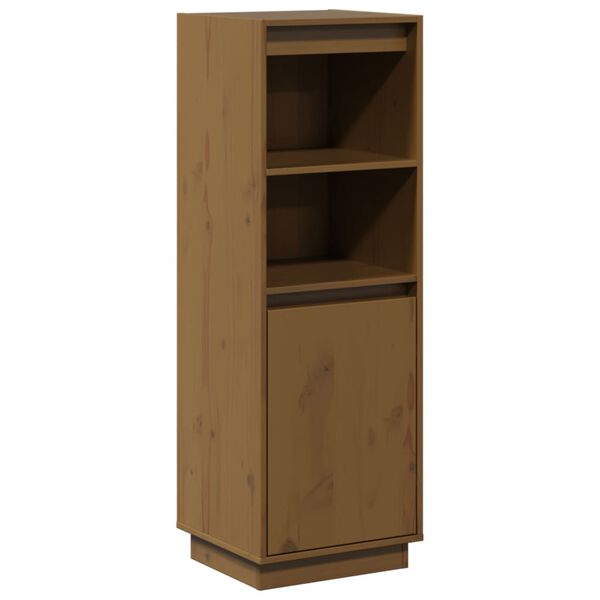 vidaXL Highboard Honey Brown 37x34x110 cm Solid Wood Pine