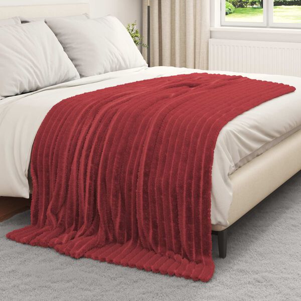 vidaXL Throw Blankets 6 pcs Bordeaux Red 200 x 150 cm Fleece