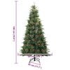 vidaXL Artificial Hinged Christmas Tree Green 180 cm PVC, PE and Steel