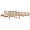 vidaXL Daybed with Trundle and Drawers without Mattress 90x200 cm