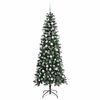 vidaXL Artificial Christmas Tree with 300 LEDs Green 86 x 86 x 210 cm