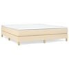 vidaXL Box Spring Bed Frame Cream 160x200 cm Fabric