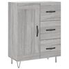vidaXL Highboard Grey Sonoma 69.5x34x180 cm Engineered Wood