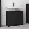 vidaXL Bathroom Cabinet Black 64.5x33.5x59 cm Engineered Wood