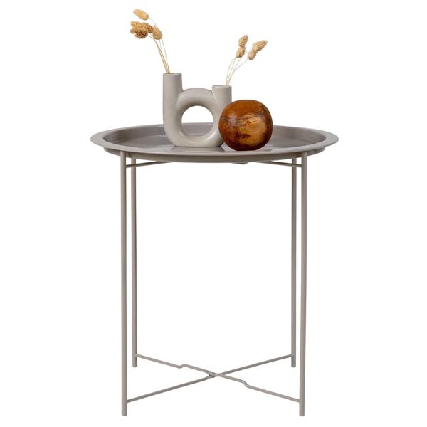 House Nordic Side Table Anne 47 cm Round Grey Beige