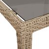 vidaXL Garden Table 150x90x75 cm Tempered Glass and Poly Rattan Beige