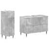 vidaXL 2 Piece Bathroom Cabinet Set ZWOLLE Concrete Grey