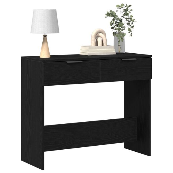 vidaXL Console Table Black oak 90 x 36 x 75 cm Engineered wood